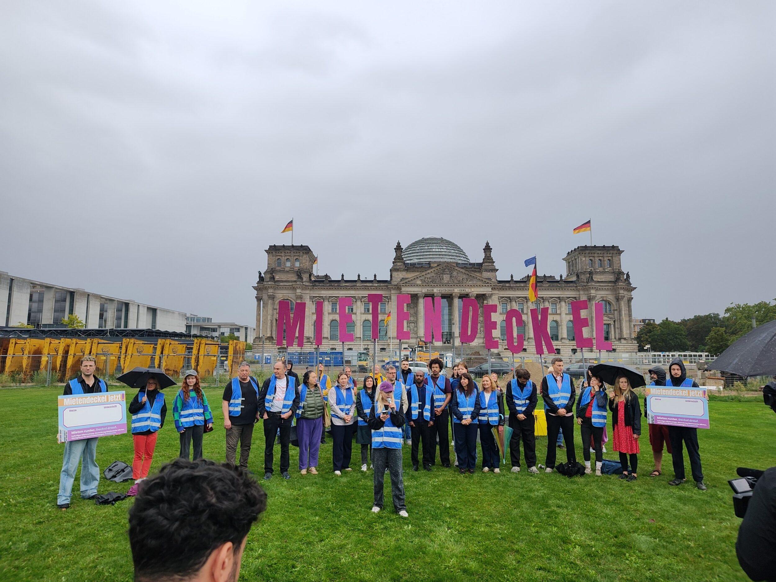 Neustart der Mietendeckelkampagne am 31. August 2026 vorm Reichstag mit Presseerklärung, Petitionsstart und Unterschriftensammlung mit WeAct von Campakt und Newsletter